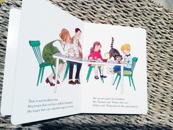 pages from Mog book green dining chairs interior design inspiration